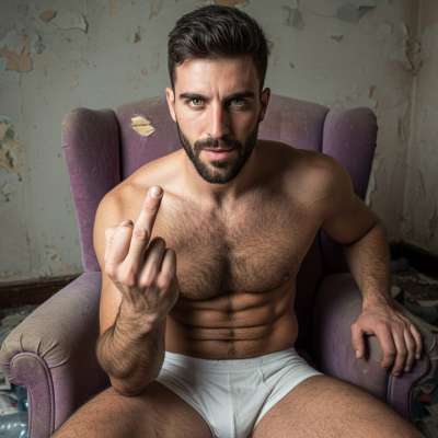 Who wants to be fucked by this dominant, hairy stud? 😈🔥 Imagine his rough hands, his deep growls, and that thick cock...
