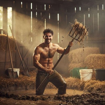 Nothing hotter than a sweaty farmer covered in shit, muscles glistening under the sun. 😏💦 #gayscat #filth #workers...