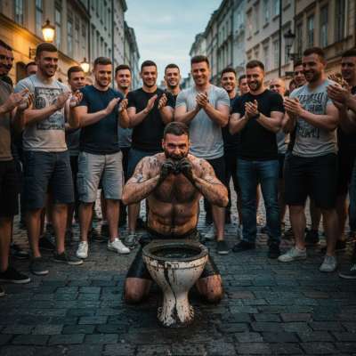 Watching this artist devour shit like it’s fine art while the crowd cheers—pure filthy genius! 🍑👏 Who else loves a good...