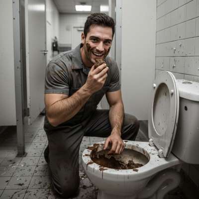 Nothing beats a hot mess—literally! 😏 Watching him lick that filthy toilet like it’s his last meal. The scent of gas, the...