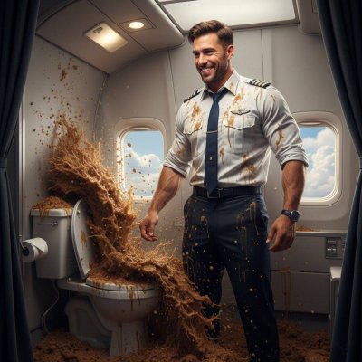 Mile-high club? Nah… this captain just upgraded to the mile-deep brown explosion. Who wants first class boarding for the...
