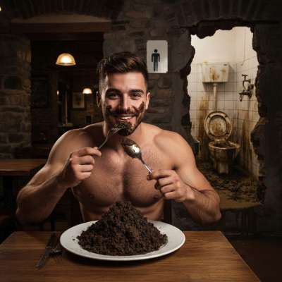 Nothing beats a fresh, warm scat platter at the finest gay restaurant 🍽️💦 The best chefs know how to serve it...