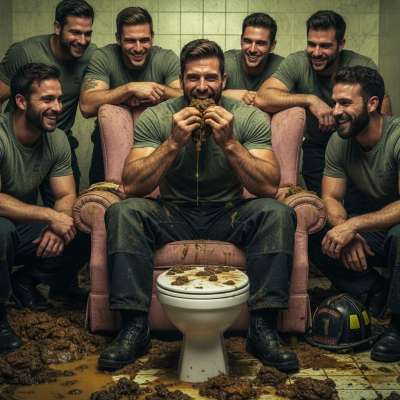 Nothing hotter than a uniformed pervert dropping a steaming scat in front of his squad. 💦🔥 #gayscat #military #toilet...