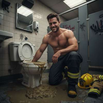 🔥🚒 That moment when the firefighter’s hand dives into the shit—pure, filthy devotion. Nothing hotter than a hero who loves...