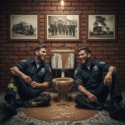 These brave firefighters just put out one fire… and started a much dirtier one.Laughing their asses off while worshipping...