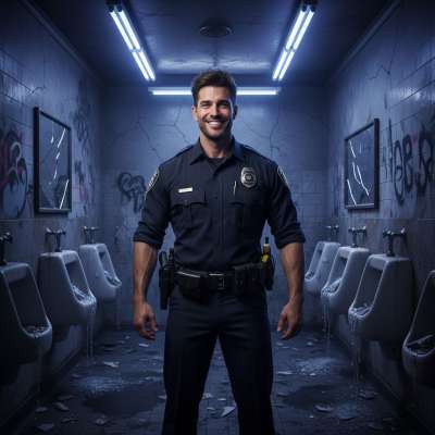 Caught in the filth, this cop’s grin says it all—dirty, perverted, and loving every second. Who’s ready to join the fun? 😈🚔💦...