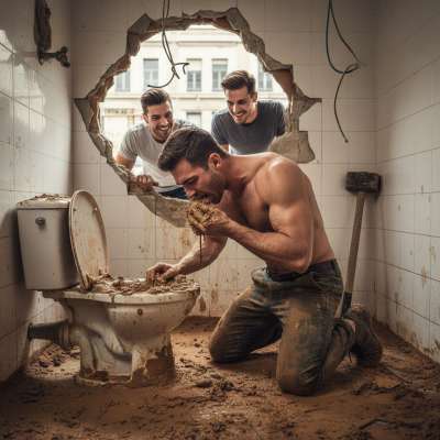 Watch as the hot construction worker gets down on his knees, loving every filthy second of his scat obsession. Passersby...