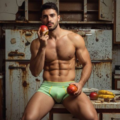 Nothing hotter than a guy in his underwear eating fruit in the kitchen, juices dripping everywhere. 🍌🍓😏 #perverts...