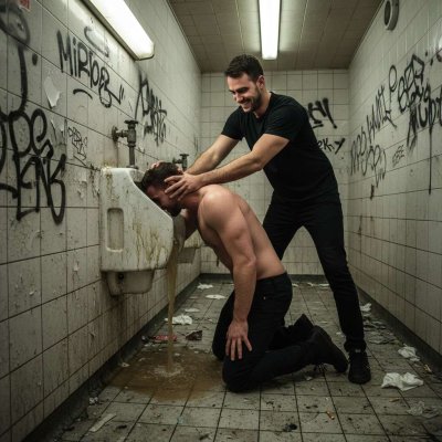 Dominant boy shoves his sub’s face into a piss-soaked wetsuit—nothing hotter than being forced to lick it clean. 😈💦 #gaypiss...