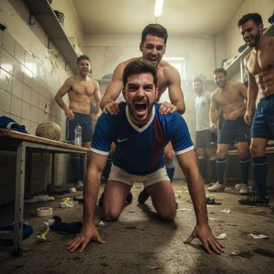 Nothing beats a rough fuck on the field after the game. 😈🔥 The sweat, the grunts, the way he takes it all—pure filthy...