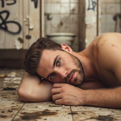 Nothing hotter than a gorgeous guy sprawled on a filthy bathroom floor, legs spread, begging to be used. The dirtier, the...