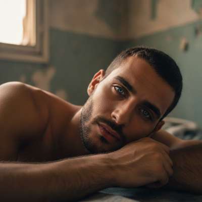 Nothing hotter than a gorgeous guy sprawled on a filthy floor, his body glistening with sweat and dirt. The way he moans as...