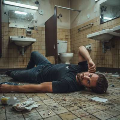 Nothing hotter than a gorgeous guy sprawled on a filthy bathroom floor, legs spread, begging for more. The dirtier, the...