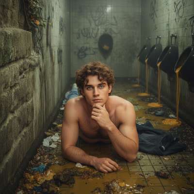 Nothing hotter than a boy sprawled in filth, covered in his own mess. The scent of shit and sweat, the thrill of being...