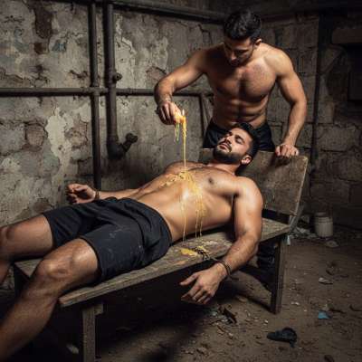 Melt into pleasure as hot wax drips down his skin—pure, sinful ecstasy. Who’s ready to burn with desire? #wax #humiliation...