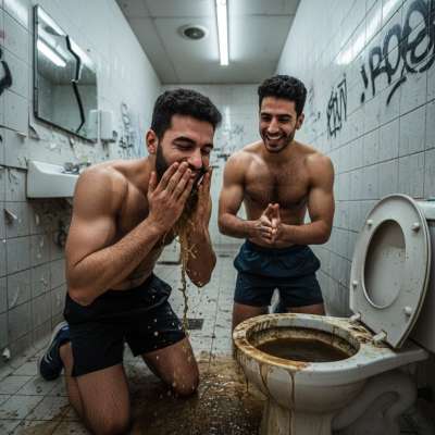 Nothing hotter than a filthy pervert washing his face in toilet water, licking the rim clean. 😈💦 #gayscat #dirtyfantasy...
