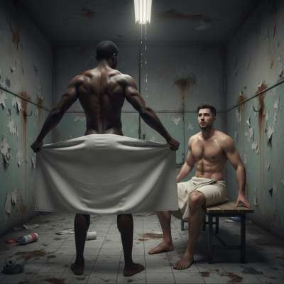 Damn, that thick black cock just ruined me in the locker room! 😮‍💨🔥 Watching him flex that monster while I tremble—pure...