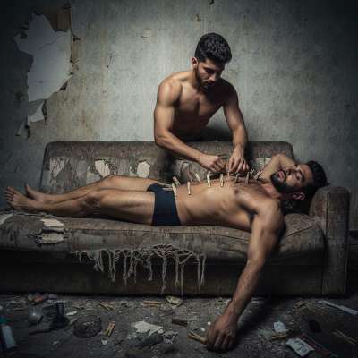 Feeling the sting of every clamp, surrendering to the sweet pain of control. Let them mark you, own you, make you theirs....