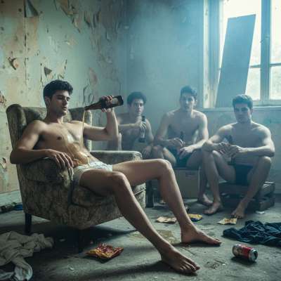 Nothing hotter than a rough boy pouring beer all over his body while his friends watch 😏🍻🔥 #dirtyoffice #hairy