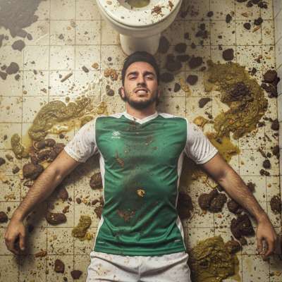 Lurking in filth, the depraved computer geek sprawls on a floor slick with vomit and shit—his perverted fantasy come to...