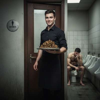 Just served a fresh plate of shit to my hungry guests 😈🍽️ Who knew my boy’s dirty work could taste so good? #gayscat...