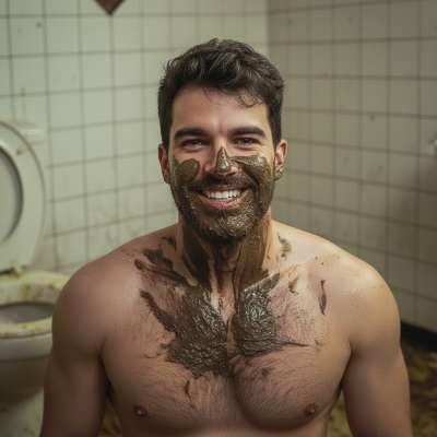 Nothing beats a face full of shit when you're a true scat lover! 😈💦 This pervert is living his best life, and we’re here for...