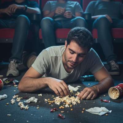 Nothing hotter than a dirty cinema floor snack 🍿😈🔥 Who’s ready to get down and dirty with me? #filth #gaysex #dirtycinema...