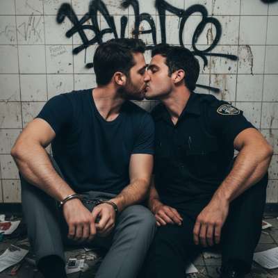 Cuffed and desperate, this cop can’t resist his prisoner’s lips—passion burns hotter than the handcuffs. Who’s really in...