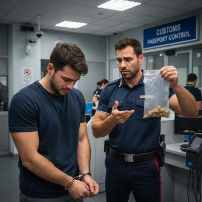 Just caught a hot twink with a bag of shit in his pocket at the airport. 😏🔥 Who knew security checks could be this fun?...