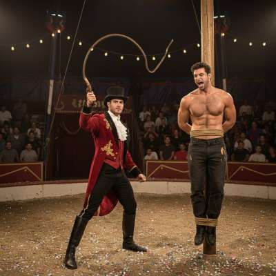 Rope burns, leather cracks—this lion tamer’s got a wild side. 🦁💦 Watch him whip that boy into submission, leaving marks and...