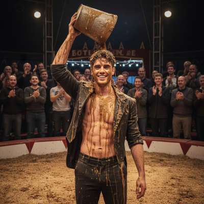 Watch this circus freak own the spotlight—dripping in his own filth, owning every second. 💦🔥 #gayscat #circus