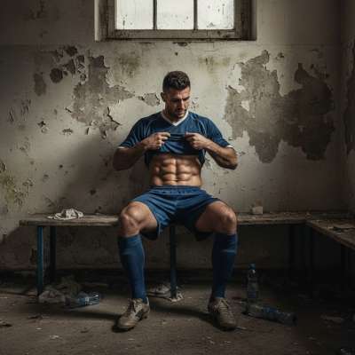 Nothing hotter than a sweaty rugby player flashing his abs in the locker room 💦🔥 Who’s ready to get dirty with this beast?...