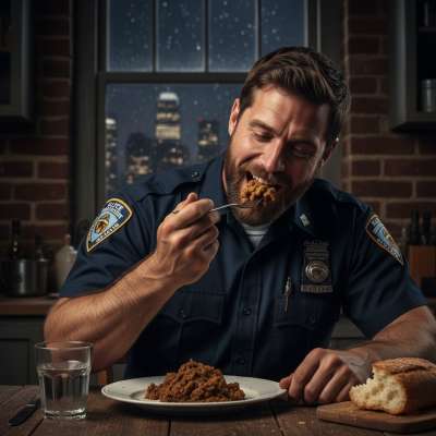 Nothing hotter than a cop getting down & dirty at the dinner table 😈🍽️ His uniform never looked so good while he licks his...