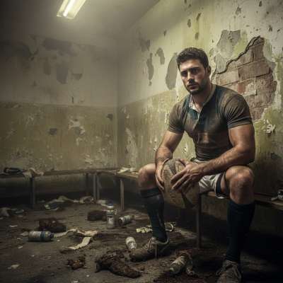 Nothing hotter than a sweaty rugby player stripping down in the locker room, muscles glistening, gear dropping to the floor....