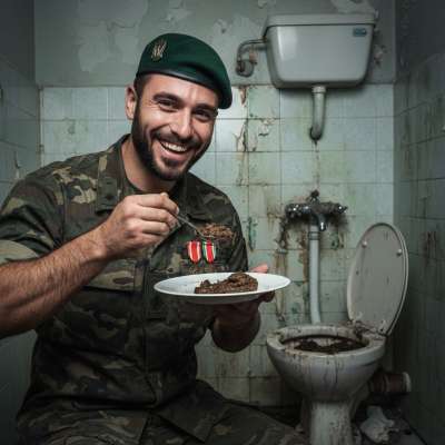 Nothing hotter than a uniformed pervert feasting on filth in a dirty stall. 😈🔥 The way he licks that shit like it’s dessert?...