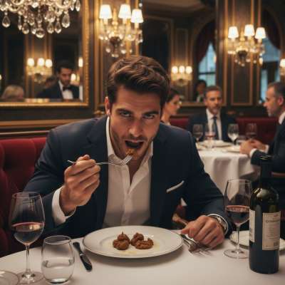 Nothing beats the thrill of a secret scat feast in a fancy restaurant 🍽️💦 Watching him lick every last drop like it’s the...