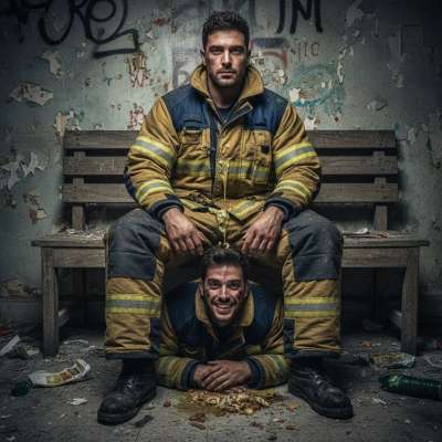 Nothing hotter than a firefighter losing his lunch all over his partner—messy, raw, and so damn sexy. Who’s ready to get...