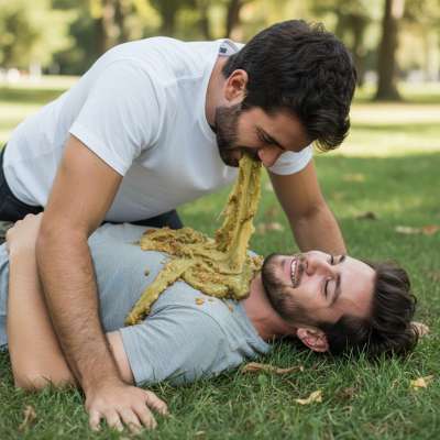 Nothing hotter than a guy losing it all over you in the open air 😈💦 That messy, raw passion? Pure filth. #gaypuke #filth...