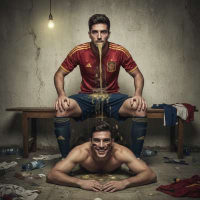 Nothing hotter than a sweaty footballer puking all over his teammate mid-game. That messy, raw energy? Pure perfection. 🤤...