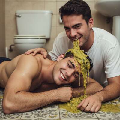 Nothing hotter than a boy puking all over your face—messy, raw, and so fucking intimate. Who’s ready to get drenched in that...
