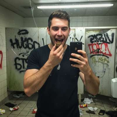 Nothing hotter than a filthy pervert devouring shit in a public bathroom stall. The raw, unfiltered pleasure of taboo...
