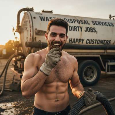 Nothing hotter than a filthy pervert feasting on shit while emptying a septic tank 😈🔥 Dirty, raw, and unapologetically...
