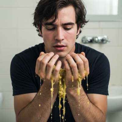 Nothing hotter than a guy losing it and puking all over himself—messy, raw, and so fucking real. 🤮🔥 #gaypuke #perverts #hairy