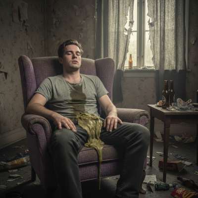 Nothing hotter than a guy losing it all over himself, covered in his own mess. The chaos, the surrender—pure filth...