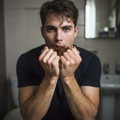 Nothing hotter than a cute guy losing his lunch, lips glistening with drool, stomach heaving. The messier, the better....
