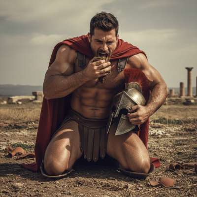 Feasting on filth like a true Spartan king 👑💦 Raw, primal, and utterly irresistible. Who else craves that raw, unfiltered...