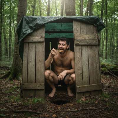 Nothing beats the raw thrill of a filthy latrine feast—sinking your tongue into that warm, musky mess while strangers piss...