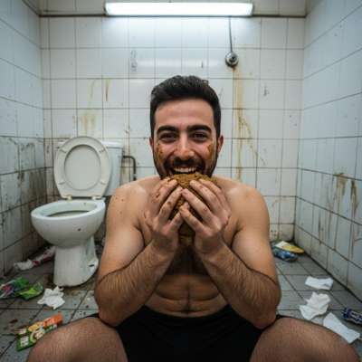 Nothing hotter than a boy devouring his lover’s mess in a filthy bathroom stall. 😈🔥 The raw, unfiltered pleasure of gayscat...