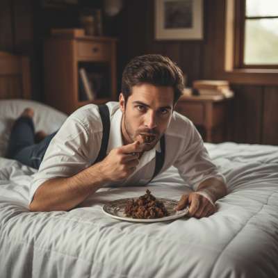 Nothing hotter than a boy devouring his lover’s mess in bed. 😈🍑 The way he licks it up, savoring every filthy drop—pure...