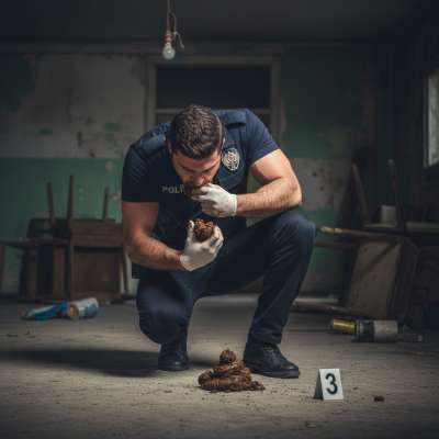 Nothing gets me harder than a cop tasting crime scene shit—raw, unfiltered, and dripping with authority. 😈🔥 #gayscat...